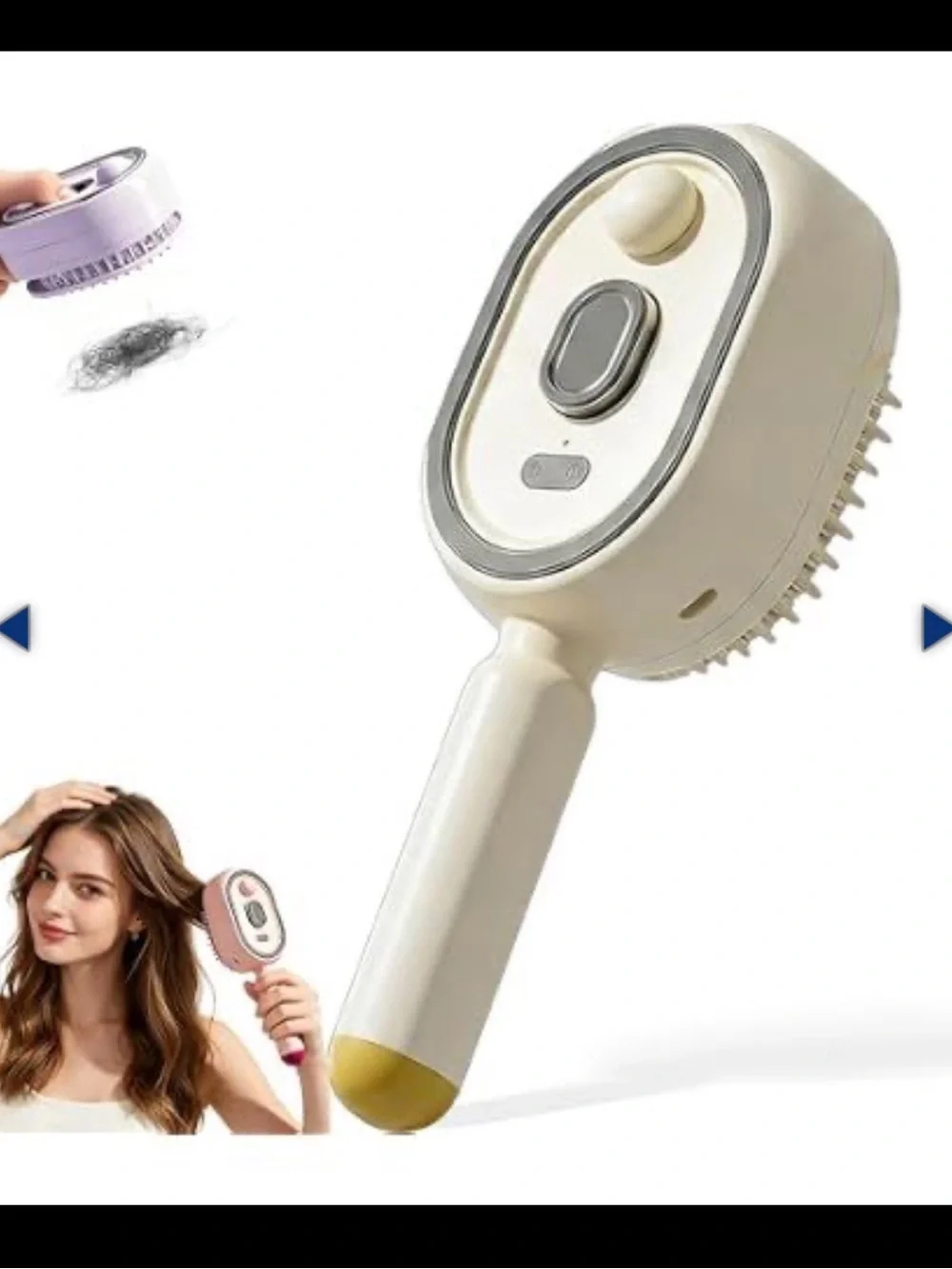 Electric Spray Retractable Air Cushion Comb - White
